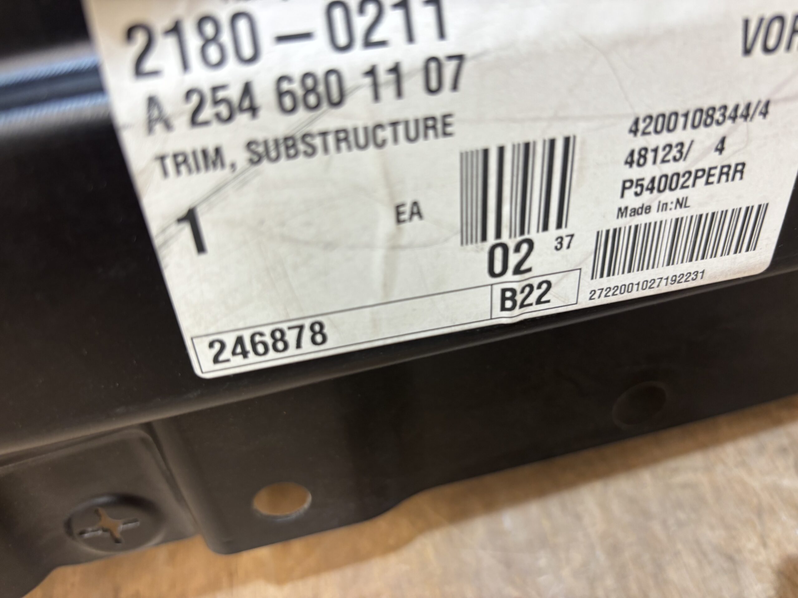 Mercedes GLC X254 Substructure Left Cover P.n A2546801107 (New+Gen) - Image 2