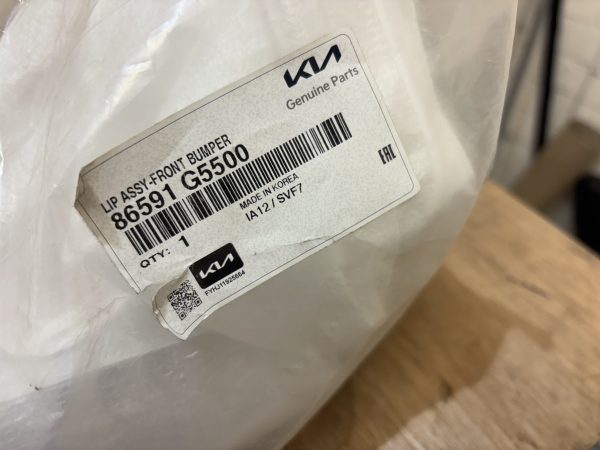 Kia Niro Front Lower Bumper Lip 19-22 P.n 86591 G5500 (New+Gen) - Image 2