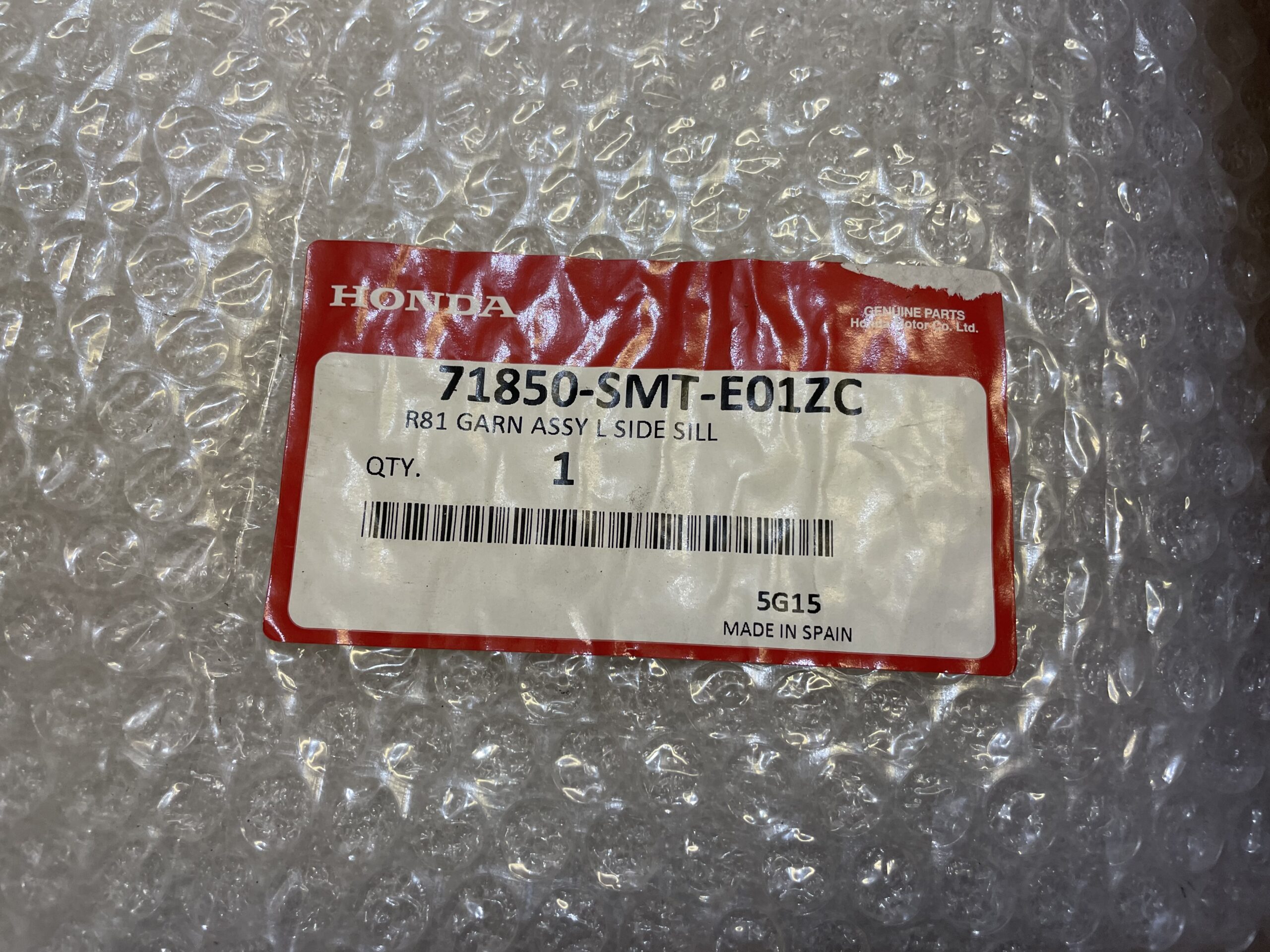Honda Civic Type R Left Side Skirt 06-12 P/n 71850-SMT-E01ZC (New+Gen) - Image 6