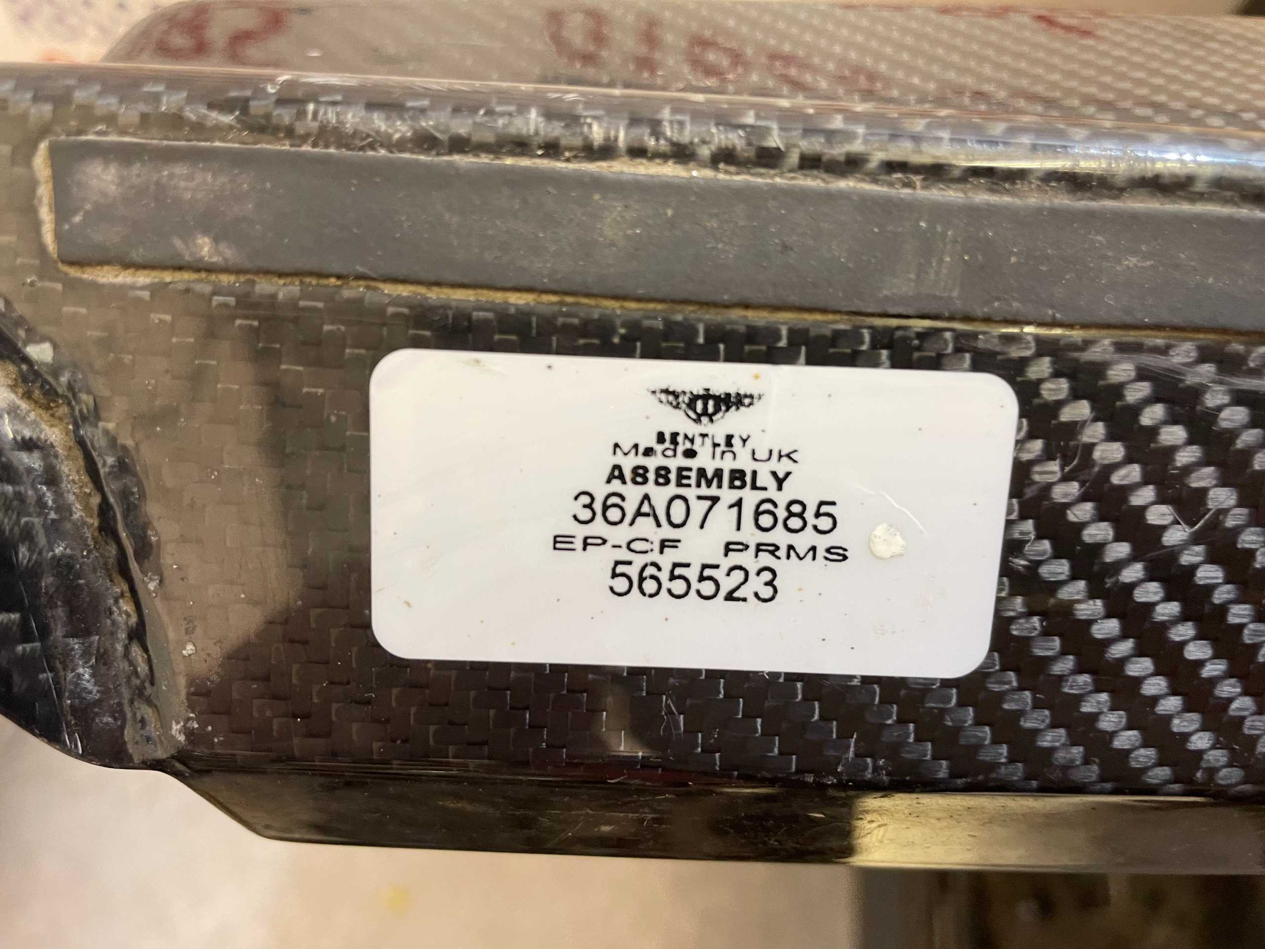 Bentley Bentayga Carbon Fibre Side Skirt Left Side 2017-On Part No. 36A071685 - Image 16