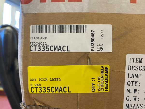 Peugeot Boxer/Citroen Relay/Fiat Ducato Headlight 22-On P.n CT335CMACL - Image 11