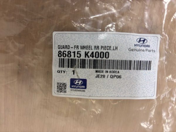 Hyundai Kona Arch Liner Rear Left 19-23 P.n 86815-K4000 - Image 3