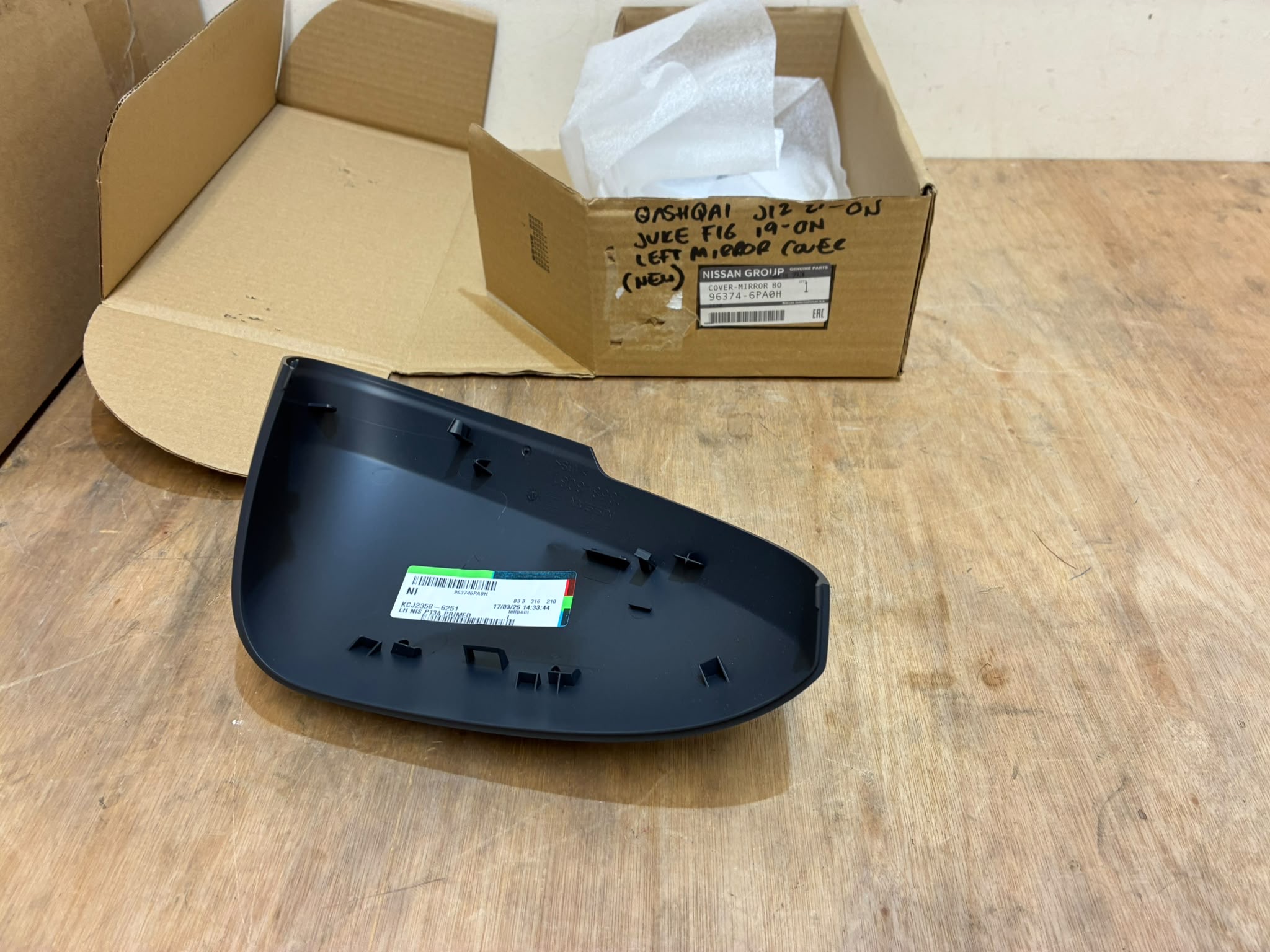 Nissan Qashqai/Juke J12/F16 Wing Mirror Cap Left P.n 96374-6PA0H - Image 2