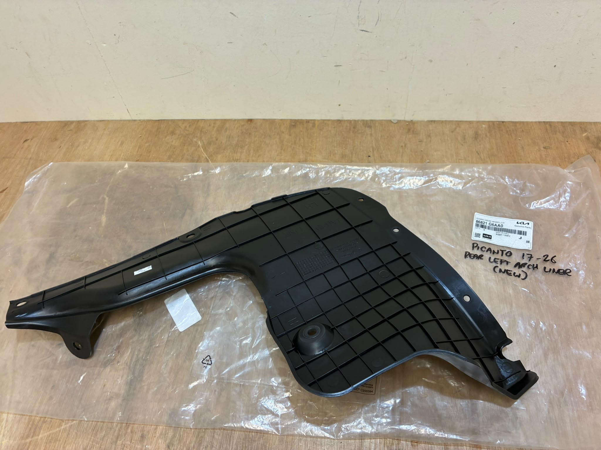 Kia Picanto Rear Arch Liner Left 17-26 P.n 86821 G6AA0 - Image 2