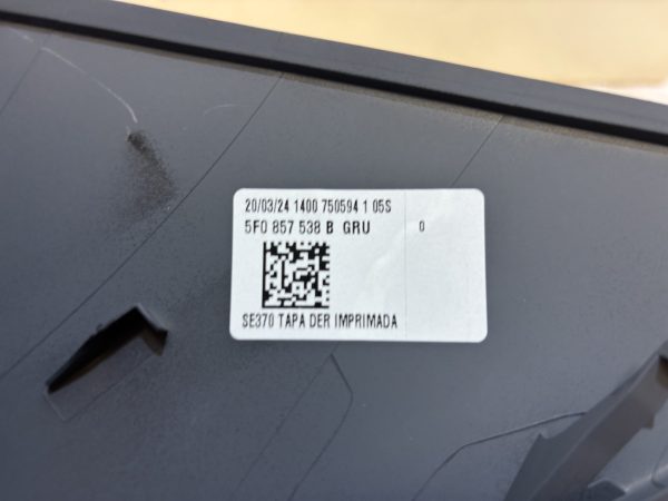 Seat Leon Wing Mirror Cap 12-20 Right P.n 5F0857538B - Image 2